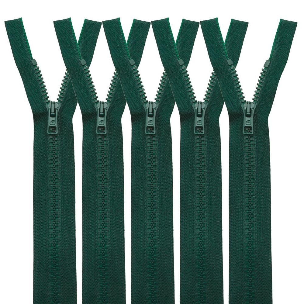 Молния трактор Arta Т6 (6 мм) 1 зам., разъем., 40 см, цв. 054 т.зеленый, уп.5 шт