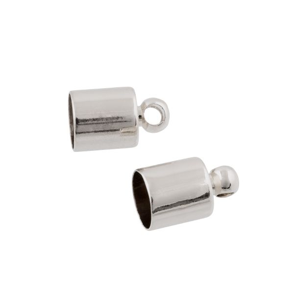 Концевик для бижутерии 6х10 мм, 10 шт, №01 серебро, Zlatka FMK-E11