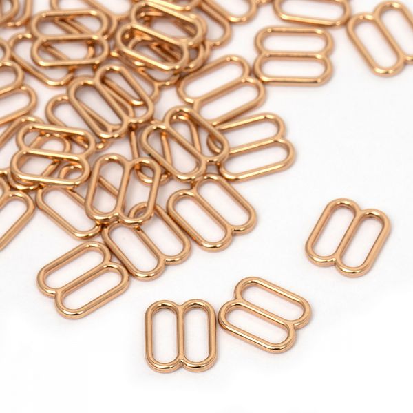 Рамки-регуляторы для бюстгальтера металл 8.0 мм, 808 цв.золото, уп.100 шт