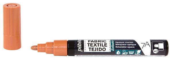 Маркер для темных и светлых тканей 7A Opaque 4 мм, перо круглое, 6 шт, 804433 Под медь, Pebeo
