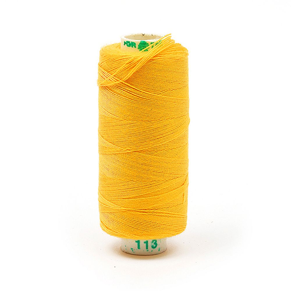 Нитки швейные Dor Tak 40/2, 366 м (400 ярд), 10 катушек, 113 желтый