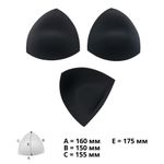 Бельевые чашечки для бюстгальтера Antynea PUSH-UP треугольные б/уст. с наполн., (FC-72.18), разм.75, 04-черный, 1 пара