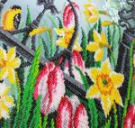 Набор для вышивания бисером Паутинка, Цветы весны 28х38 см