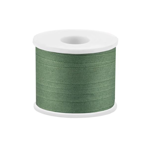 Лента (тесьма) шелковая 7.0 мм / 45.5±0.5 метров, №188 зеленый, Gamma SR-7