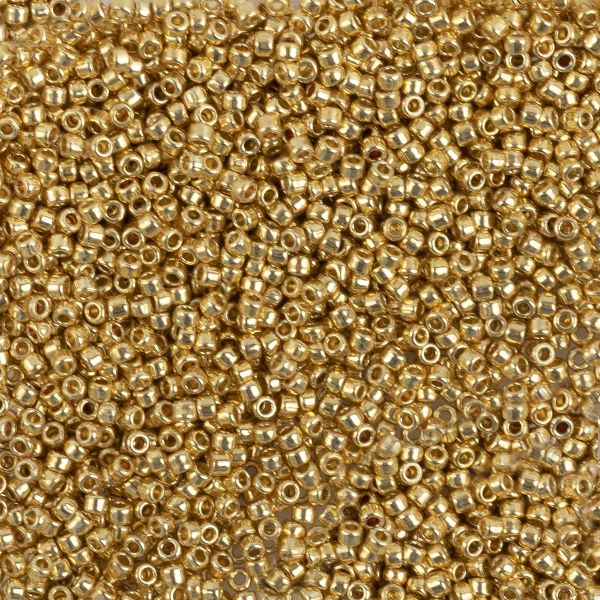 Бисер Toho 15/0 круглый (1.5 мм), 25 г (5х5 г), PF0557 золотой