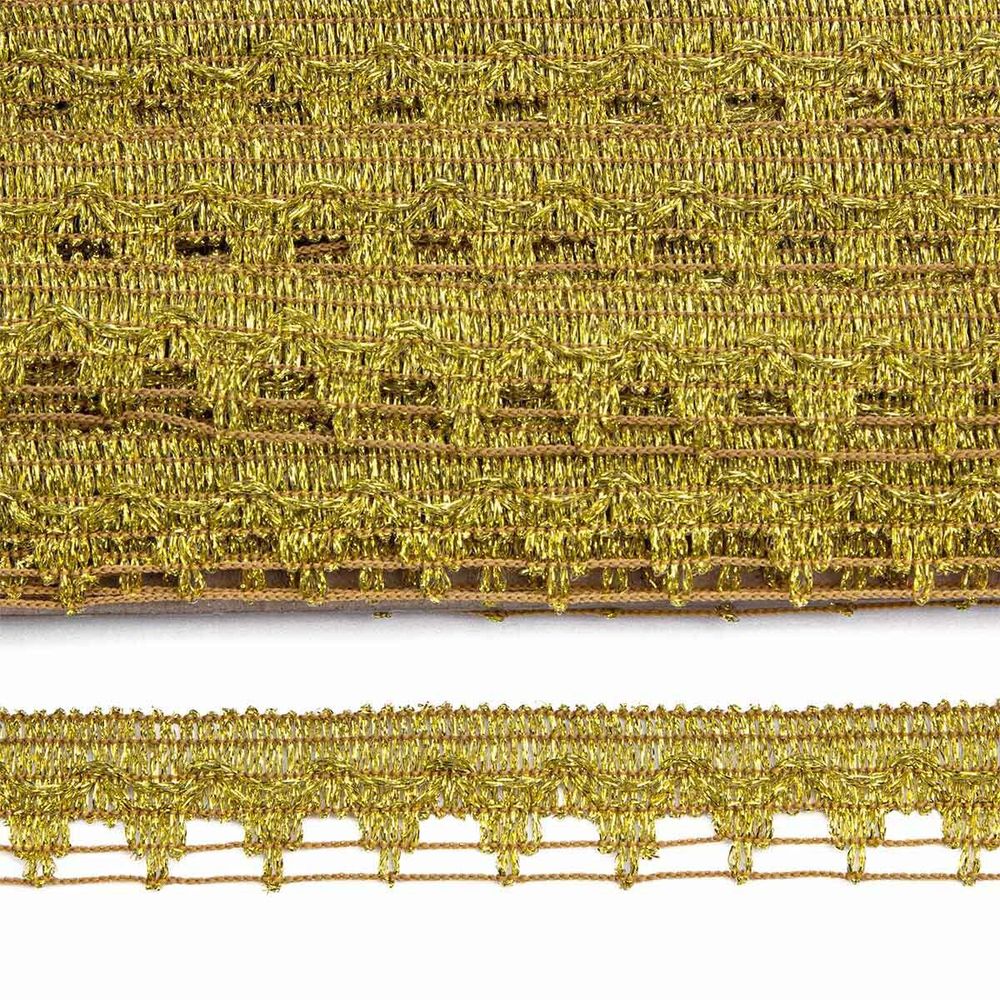 Тесьма 25 мм / 16 метров, золото, 10171