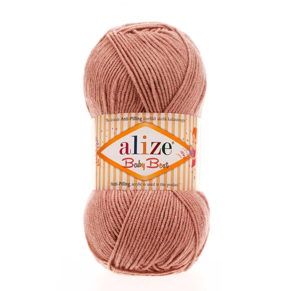 Пряжа Alize (Ализе) Baby Best / уп.5 мот. по 100 г, 240м, 354 темная пудра A