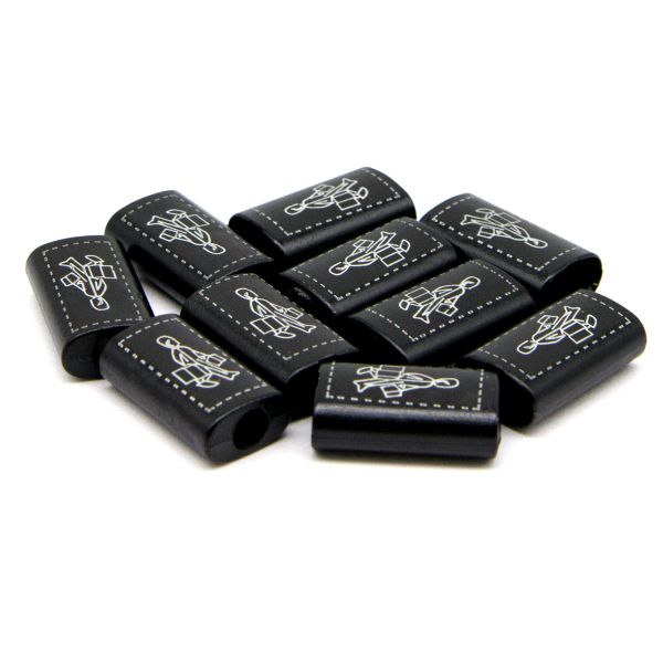 Наконечник для шнура металл 18 мм цв. черный, 10 шт