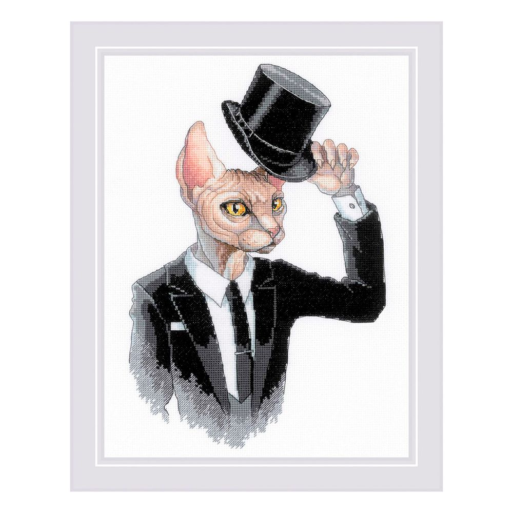 Набор для вышивания нитками Риолис, Джентльмен 25х33см