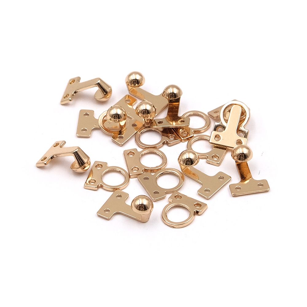 Крючки пришивные декоративные 10х21 мм, золото, 10 шт