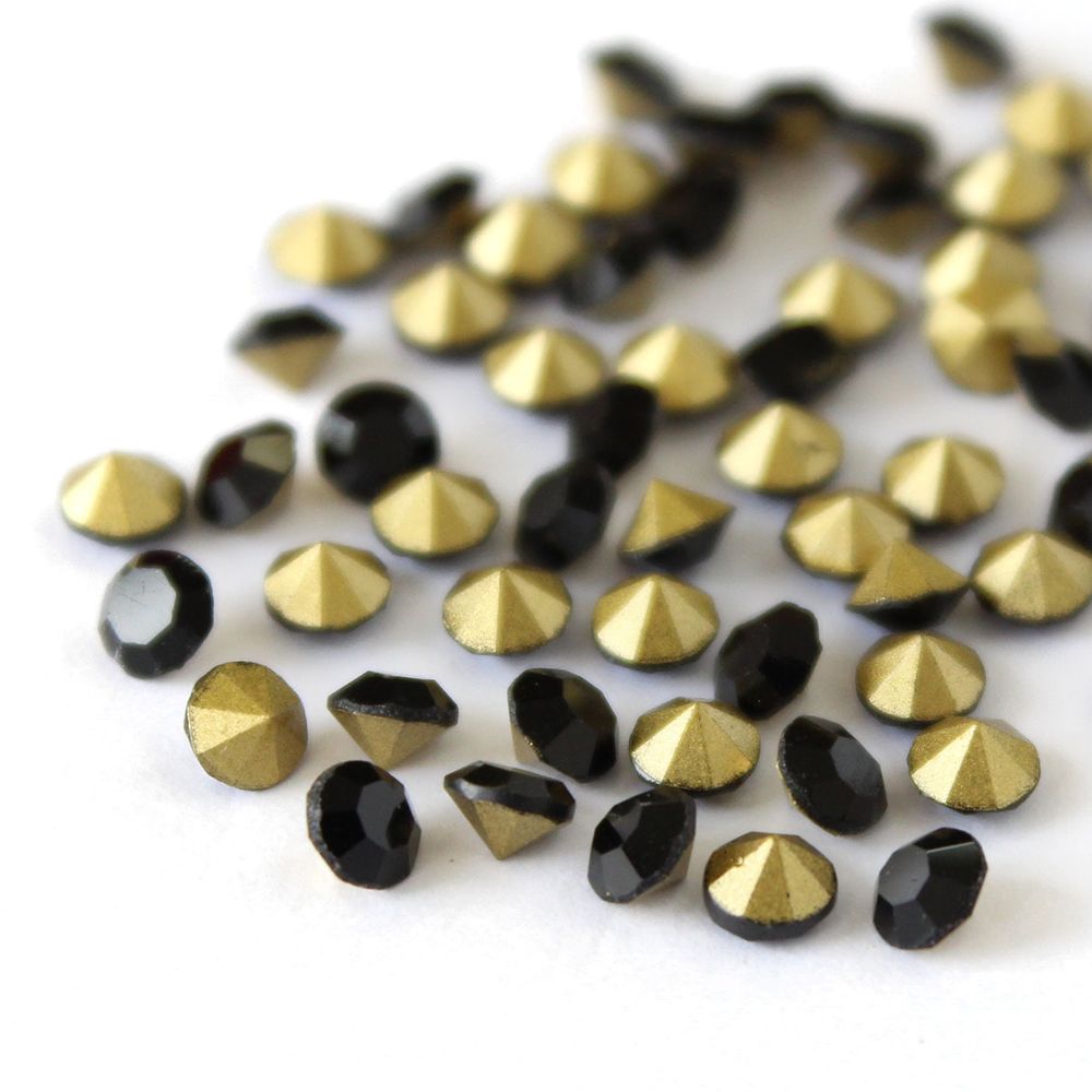 Стразы конусовидные риволи 3,8мм, ss16, 144 штук (стекло) (280)