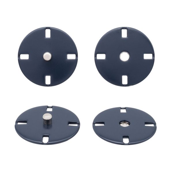 Кнопка пришивная металл ⌀23.0 мм, 10 шт, синий, KN13