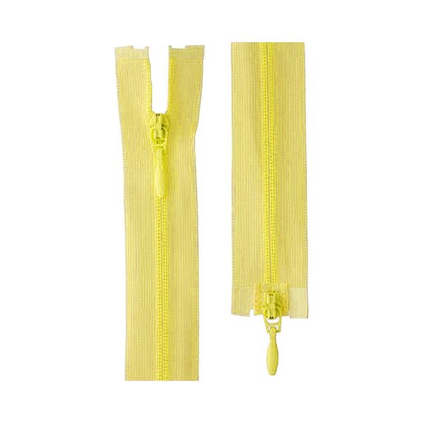 Молния спираль потайная плательная Т3 (3 мм) 2 зам., разъем., 50 см, 109 я.желтый, G103L2 Gamma, 10 шт