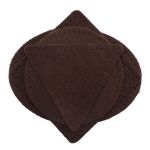 Набор заплаток пришивных из замши, круг, квадрат, треугольник, овал 8см, с перфорацией, 4 шт (21 темно-коричневый), 59743