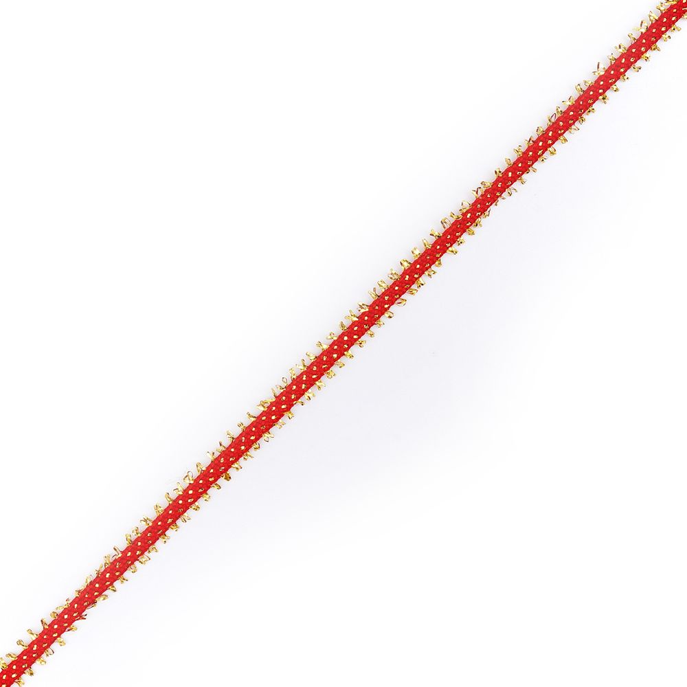 Шнур отделочный плетеный ⌀6.0 мм / 30 метров, красный, С886Г7