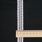 Кружево вязаное (тесьма) 16.5 мм / 13.72 метра, белый, 3AR3388