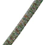 Тесьма-бахрома твидовая Шанель 30 мм / 45,7 м, зеленый, 3AR2790
