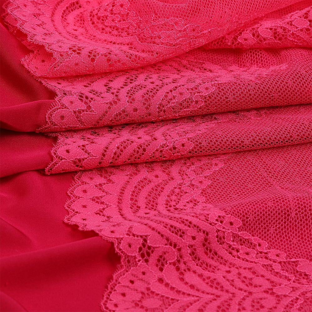 Кружево бельевое эластичное 230 мм / 10 м, 8036, цв.F144 розовый, Kruzhevo