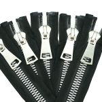 Молния трактор Т10 (10 мм) 1 зам., разъем., 80 см, декор. звено, ник / черн, 5 шт