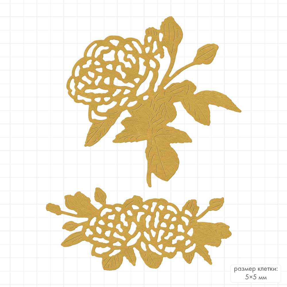 Набор ножей для вырубки 7.3х3.4 см, 2 шт, Цветы, Mr.Painter DICUT-M0058