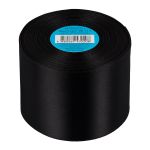 Лента атласная 1-сторонняя 75.0 мм / 33±2 метра, 113 черный, Gamma