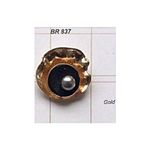 Брошь декоративная 45х45 мм, gold черный с золотом /TOS/