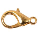 Замок для бус карабин 12 мм, 5 шт, №01 золото, Zlatka DS-01/5