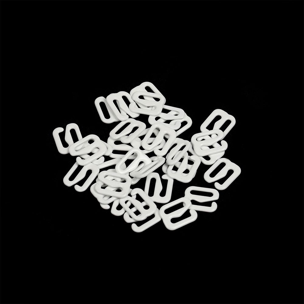 Крючки для бюстгальтера металл 8.0 мм, 01 белый, 100 шт