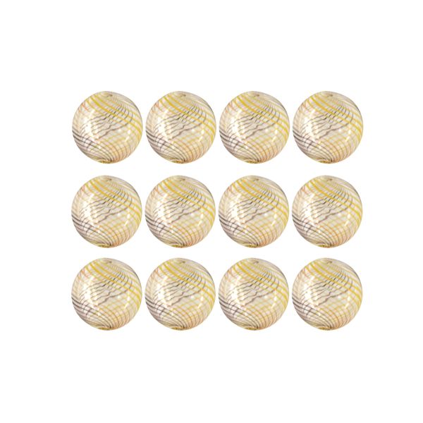 Бусины стекло ⌀16 мм, 12 шт, №04 желтый/коричн./оранж, Zlatka DBT-01