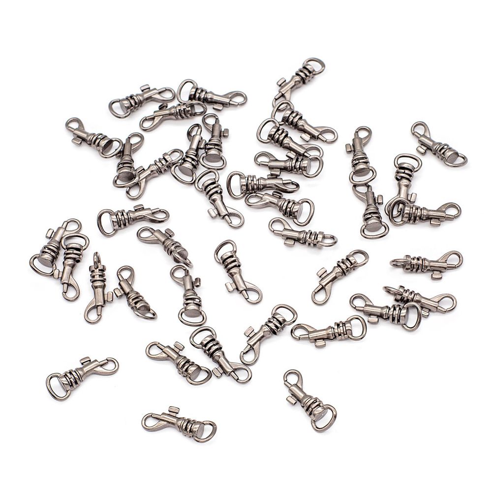 Карабин металл 07 мм (28х11 мм), чер.никель, 40 шт