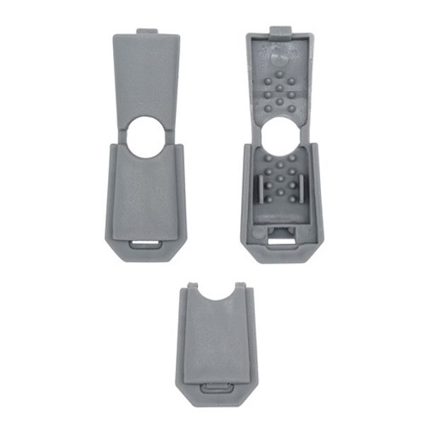 Наконечник для шнура пластик 13х9 мм, ПП, св.серый, 100 шт