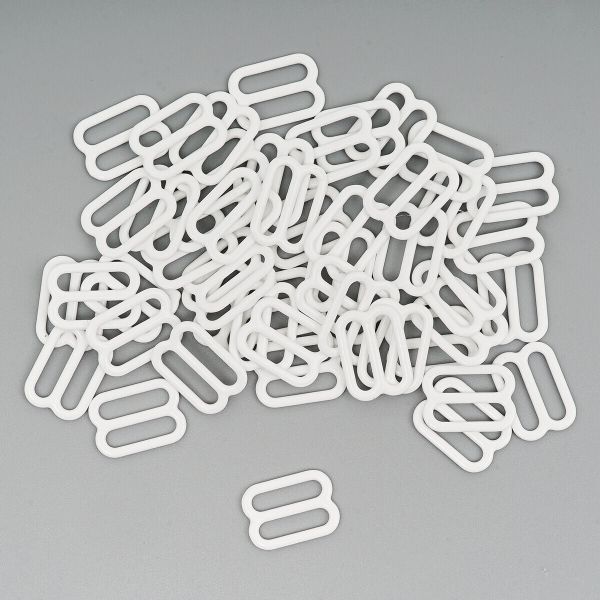 Рамки-регуляторы для бюстгальтера металл 12.0 мм, 50 шт, белый