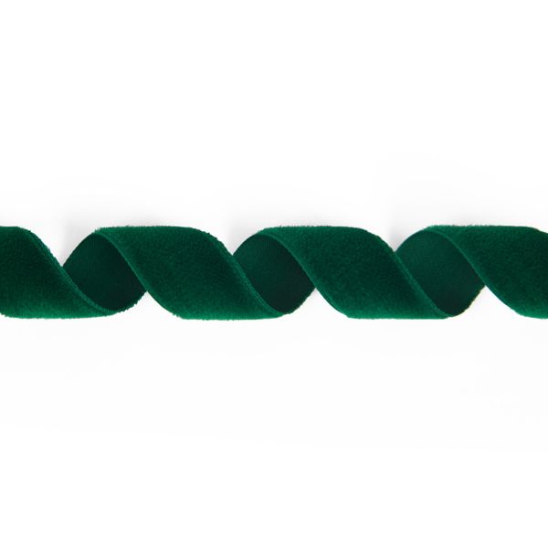 Лента бархатная (тесьма) 19-21.0 мм / 10±0.5 метров, т. зеленый, Blitz С3513Г17