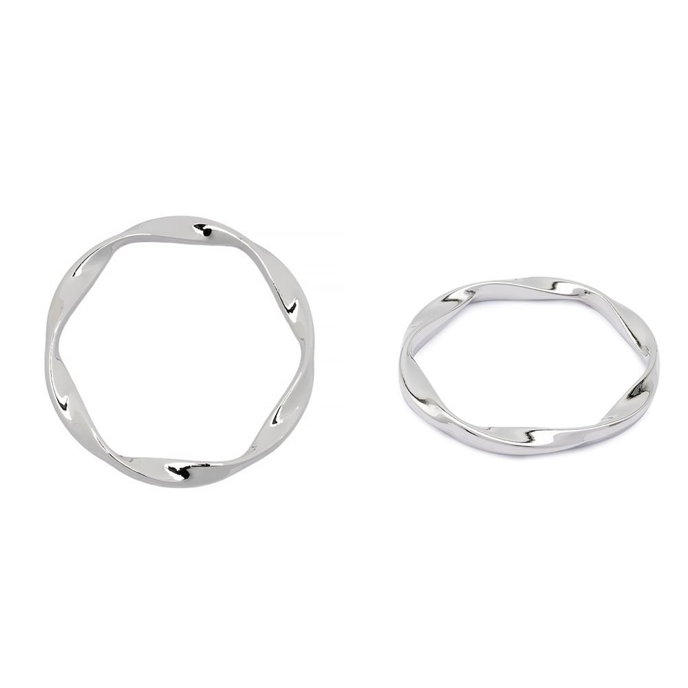 Кольцо литое металл in ⌀40 мм (50 мм внешн.), никель, 6 шт