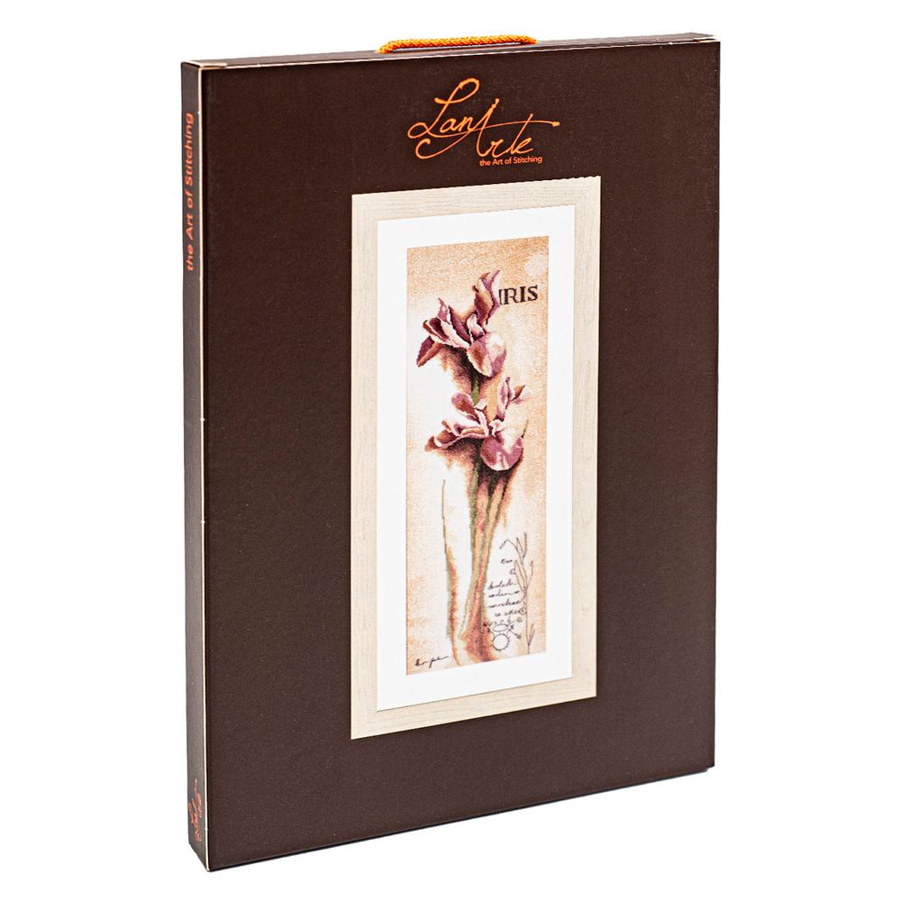 Набор для вышивания нитками Lanarte, Ирис Botanical 20х60см