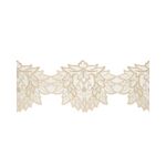 Кружево на сетке широкое 135 мм / 11 м, бежевый, Gamma GFLM-24134