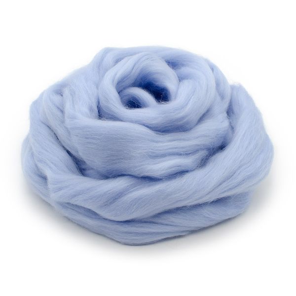 Шерсть для валяния полутонкая 100%, 100 г, цв.05 голубой