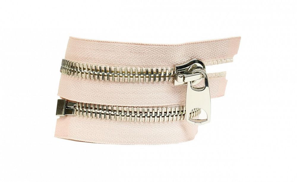 Молния металл Т12 (12 мм) 1 зам., разъем., 65 см, никель, цв.D274 нуд, MaxZipper Premium, 1 шт /TOS/