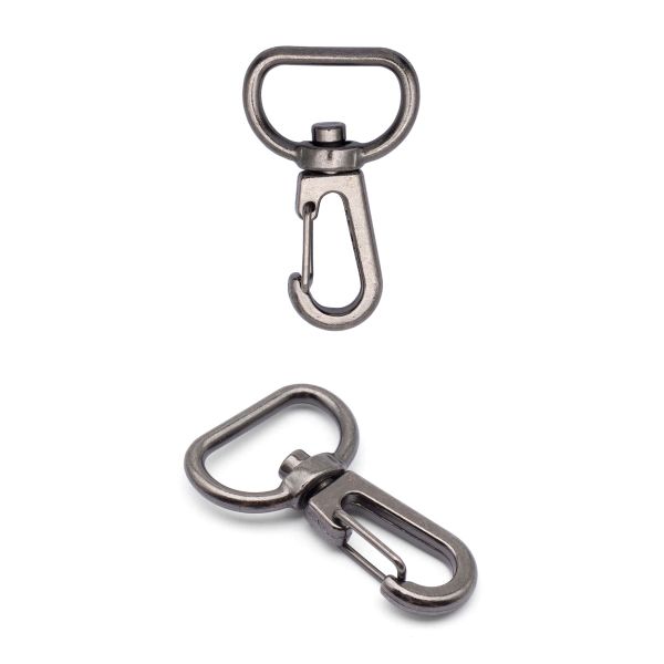 Карабин металл 20.0 мм (42х26 мм), никель черный, 10 шт