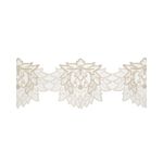 Кружево на сетке широкое 135 мм / 11 м, кремовый, Gamma GFLM-24134