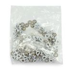 Люверсы металл ⌀_3.0 мм (внутр.), белый, 100 шт, BIG