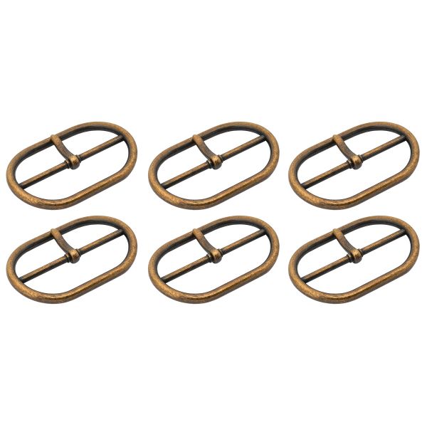 Пряжка овальная 50 мм, металл (ОВ бронза), МВ_2301, 6 шт