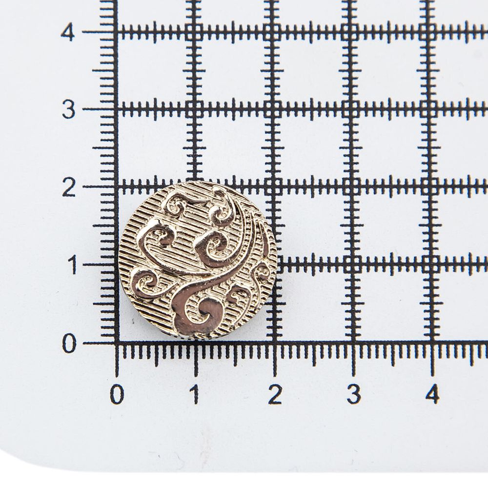 Часть кнопки Альфа (S-образная) ⌀20 мм (A-часть), 5/20 никель мет фигурный узор, 20 шт