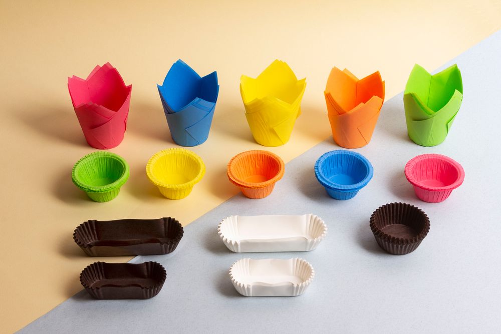 Формы для выпечки бумажные Тюльпан 5 см, 25 шт, ассорти, S-Chief PPC-D80