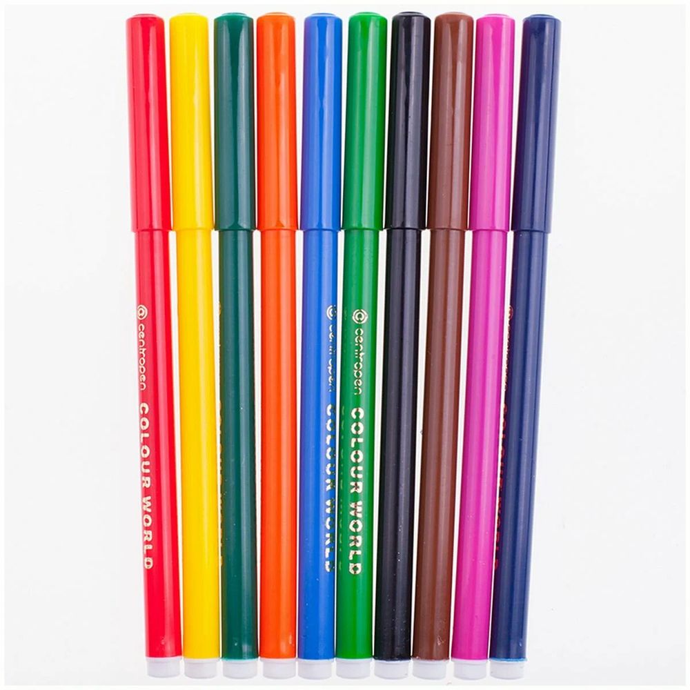 Набор цветных фломастеров Colour World TP, 10 цв, 7550/10- 7 7550 1094, Centropen 7550/10