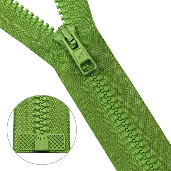 Молния трактор Arta Т6 (6 мм) 1 зам., разъем., 55 см, 097 салатовый, 5 шт