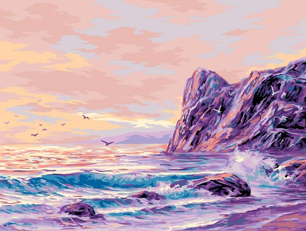 Картина по номерам Фрея PNB/PM-215, Море на закате, 40х30 см