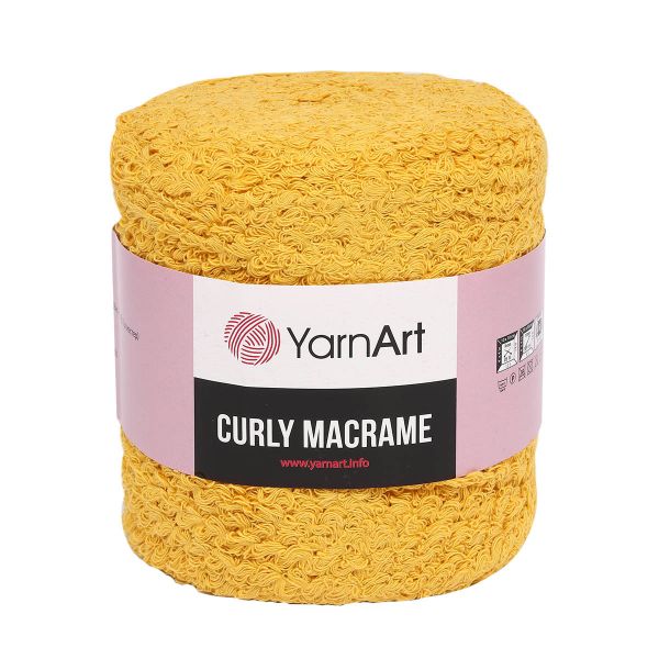Пряжа YarnArt (ЯрнАрт) Curly Macrame / уп.2 мот. по 500 г, 195м, 764 желтый