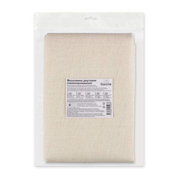 Мешковина ламинированная 287 г/м², 100х135 см, 01 белый, Gamma PDLF