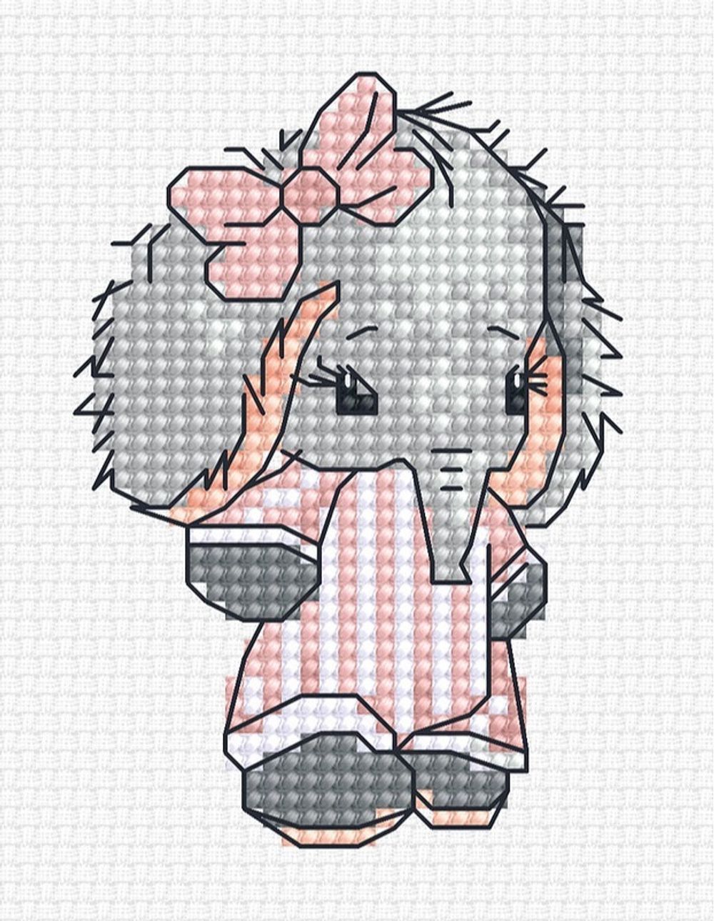 Набор для вышивания нитками Luca-S, Моя первая вышивка 7х7,5 см